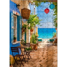 Karizma Tablo Ahşap Mdf Puzzle Yapboz Sahil Kasabası Manzarası 120 Parça 25*35 cm