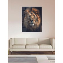 Shiny Art Korkusuz Aslan Cam Tablo - Mod102