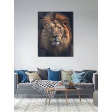Shiny Art Korkusuz Aslan Cam Tablo - Mod102