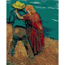 Womb Hobby Van Gogh Iki Aşık Sayılarla Boyama Seti (Tuvale Gerili)