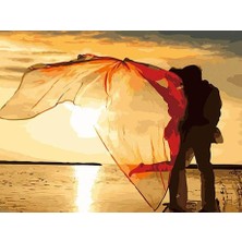 Womb Hobby Sahil Romantizmi Sayılarla Boyama Seti  (Tuvale Gerili)