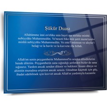 Shiny Art Şükür Duası Yazılı Dini Cam Tablo - Dini Tablolar - Islami Cam Tablo - Islami Tablolar - ISL092