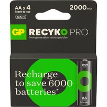 Gp Recyko Pro 2000 Mah Aa Kalem 8'li Şarj Edilebilir Pil