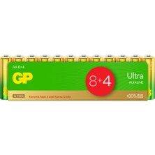 GP Batteries G-TECH Ultra Alkalin Kalem LR6 - AA Boy 1.5V Pil 12'li Shrink