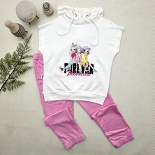 Beruflic Forever Cici Kızlar Baskılı Kapşonlu 2li Kız Çocuk Takımı Pembe