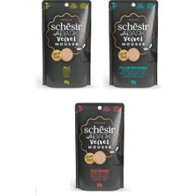 Schesir After Dark 3 Çeşit Karma Pouch Mousse Kedi Yaş Mama 80 gr 3 Adet