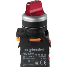 PLASTİM 24V 1Nc Kırmızı Led Işıklı Mandal Buton