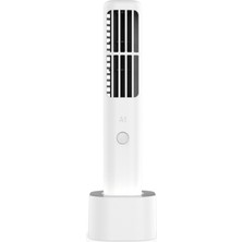 Zeeful Bladeless El Küçük Fan, Taşınabilir Fan, USB Şarj Edilebilir Pille Çalışan Elektrikli Fan, Ofis / Ev / Seyahat / Dış Mekan Için Kişisel Masaüstü Soğutma Fanı (Beyaz) (Yurt Dışından)