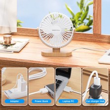 Zeeful Küçük USB Masa Fanı 3 Hız Taşınabilir Kişisel Masaüstü Masa Fanı Çift 360 Derece Ayar Mini Fan Sessiz Çalışma, A (Yurt Dışından)