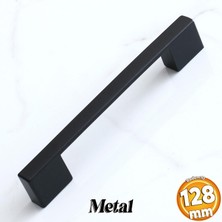 Badem10 Kale Kulp 128 mm Siyah Metal Mobilya Mutfak Çekmece Dolap Kulpları Dolabı Kapak Kulbu Kulpu 12.8 cm