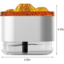 Zeeful Alev Difüzörü Aromaterapi Esansiyel Yağı Difüzörü, Atmosfer Işığı ile 300ML Ev Ofis Için Serin Mist Nemlendirici -A (Yurt Dışından)