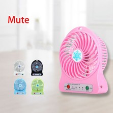 Zeeful Taşınabilir Şarj Edilebilir Mini Fan Hava Soğutucu Mini Masa Fanı USB Soğutma Şarj Edilebilir El Fanları Mavi (Yurt Dışından)