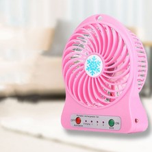 Zeeful Taşınabilir Şarj Edilebilir Mini Fan Hava Soğutucu Mini Masa Fanı USB Soğutma Şarj Edilebilir El Fanları Mavi (Yurt Dışından)