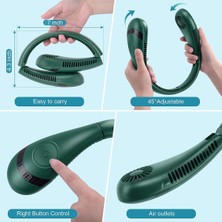 Zeeful Taşınabilir Boyun Fanı,katlanabilir Bıçaksız Boyun FANI,5000MAH Eller Serbest Fan,3 Hız AYARI,360 Derece Hava Akımı Fanı,beyaz (Yurt Dışından)