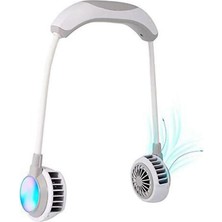 Zeeful USB Yapraksız Asılı Boyun Fanları Taşınabilir 2000 Mah Şarjlı LED Fan Taşınabilir Düşük Gürültü Boyun Etrafında Moda Fan, Yeşil (Yurt Dışından)