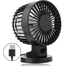 Zeeful Ev Ofis Masaüstü Için Çift Bıçaklı Kişisel Mini USB Fan Gürültüsüz Masa Masası Fanı (2 Vites) Siyah (Yurt Dışından)