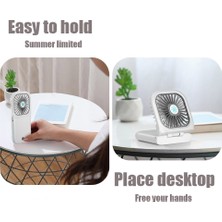 Zeeful Çok Fonksiyonlu Taşınabilir Fan Mini Kolye Fanı USB Şarj Edilebilir El Fanı Seyahat Açık Ofis Ev Beyaz (Yurt Dışından)