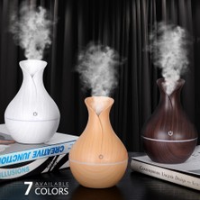 Zeeful Elektrikli Hava Nemlendirici Esansiyel Aroma Yağı Difüzör Ultrasonik 130 ml Ahşap Tahıl Nemlendirici USB Mist Maker LED Işık C (Yurt Dışından)