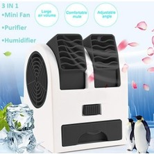 Zeeful Mini Klima 3'ü 1 Arada Fan Nemlendirici Arıtma Ev/açık Usb/pil ile Çalışan Taşınabilir Sessiz Hava Soğutucu (Yurt Dışından)