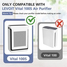 Zeeful Vital 100S Hava Temizleme Cihazı Için Hepa Filtre, Yüksek Verimli Aktif Karbon Ön Filtre, Vital 100S-RF, 2'li Paket (Yurt Dışından)