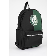 DeFacto Unisex NBA Milwaukee Bucks Su İtici Kumaş Okul Çantası A4614AXNS