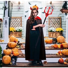 Go İthalat Kırmızı Renk Halloween Cadılar Bayramı Çatal 107 cm (2818)