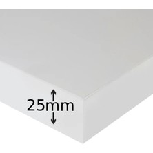 Mebu Home 90 x 20  cm , 3 Lü Beyaz Uçan Raf, Bohem Duvar Rafı, Kitaplık, 25 Mm Kalınlığında Suntalam Raf