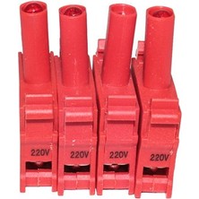 PLASTİM 220V AC Buton Kırmızı Led Kontak ( 6 Adet )