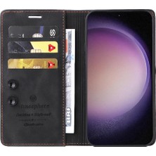Mays Shop Samsung Galaxy S24 Artı Deri Kılıf Cüzdan Basit Iş Için Flip Case (Yurt Dışından)