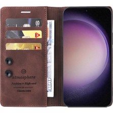 Mays Shop Samsung Galaxy S24 Artı Deri Kılıf Cüzdan Basit Iş Için Flip Case (Yurt Dışından)