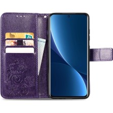 Mays Shop Xiaomi 12 Için Kılıf Pro Zarif Iş Kapak Kapak Dört Yapraklı Yonca Durumda (Yurt Dışından)