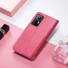 Mays Shop Xiaomi 12 Için Kılıf Deri Kılıf Zarif Iş Kısa Kayış Kapak Çevirin (Yurt Dışından)