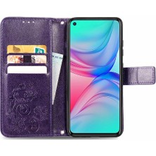 Mays Shop Infinix Sıcak 10 Flip Kapak Için Dört Yapraklı Yonca Deri Kılıf Kısa (Yurt Dışından)