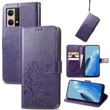 Mays Shop Oppo Case 7 4g Için Kılıf Kapak Çevirin Kılıf Dört Yapraklı Yonca Zarif (Yurt Dışından)