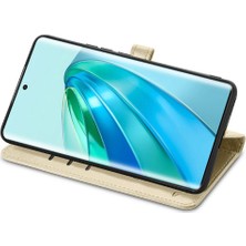 Mays Shop Huawei Onur X9A Karikatür Hayvanlar Için Kılıf Kısa Kayış Deri Kılıf Flip (Yurt Dışından)