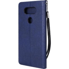 Mays Shop Lg V20 Için Flip Case Kart ile Yüksek Kaliteli Deri Klasik Düz Renk (Yurt Dışından)