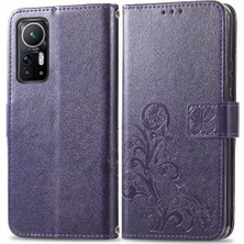 Mays Shop Xiaomi 12 Için Kılıf Deri Kılıf Zarif Iş Kısa Kayış Kapak Çevirin (Yurt Dışından)