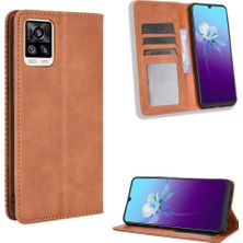 Mays Shop Vivo V20 Manyetik Kapatma Pu Deri Cüzdan Için Kılıf (Yurt Dışından)