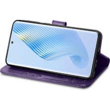 Mays Shop Huawei Onur Için Kılıf Sihirli 5 Dört Yapraklı Yonca Flip Kapak Kılıf (Yurt Dışından)