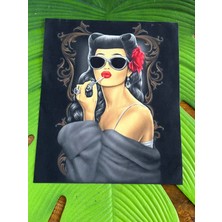 Gönülden Tasarım 24X20 cm Kadın Görselli Arma Dikiş Giyim Aksesuarı