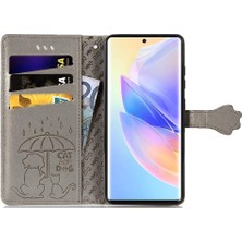 Mays Shop Huawei Onur 60SE Darbeye Karikatür Hayvanlar Için Kılıf Kısa Kayış Flip (Yurt Dışından)