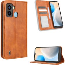 Mays Shop Tecno Pop 6 Cüzdan Manyetik Kapatma Pu Deri Için Kılıf (Yurt Dışından)