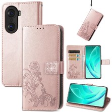 Mays Shop Huawei Onur 60 Pro Flip Kapak Için Kılıf Zarif Iş Deri Kılıf (Yurt Dışından)