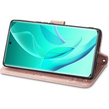 Mays Shop Huawei Onur 60 Pro Flip Kapak Için Kılıf Zarif Iş Deri Kılıf (Yurt Dışından)