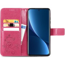 Mays Shop Xiaomi 12 Için Kılıf Pro Zarif Iş Kapak Kapak Dört Yapraklı Yonca Durumda (Yurt Dışından)