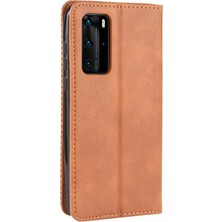 Mays Shop Huawei P40 Pro Manyetik Kapatma Pu Deri Cüzdan Için Kılıf (Yurt Dışından)