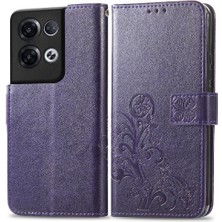 Mays Shop Oppo Oppo 8 Pro Flip Kapak Kılıf Için Dört Yapraklı Yonca Iş (Yurt Dışından)