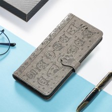 Mays Shop Huawei Onur Için Kılıf 90 5g Deri Kılıf Karikatür Hayvanlar Kısa Kayış Flip (Yurt Dışından)