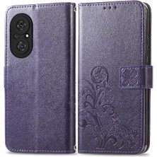 Mays Shop Huawei Onur 50SE Flip Kapak Kılıf Için Kılıf Zarif Iş Dört (Yurt Dışından)