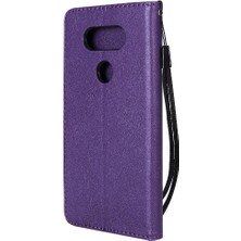 Mays Shop Lg V20 Için Flip Case Kart ile Yüksek Kaliteli Deri Klasik Düz Renk (Yurt Dışından)